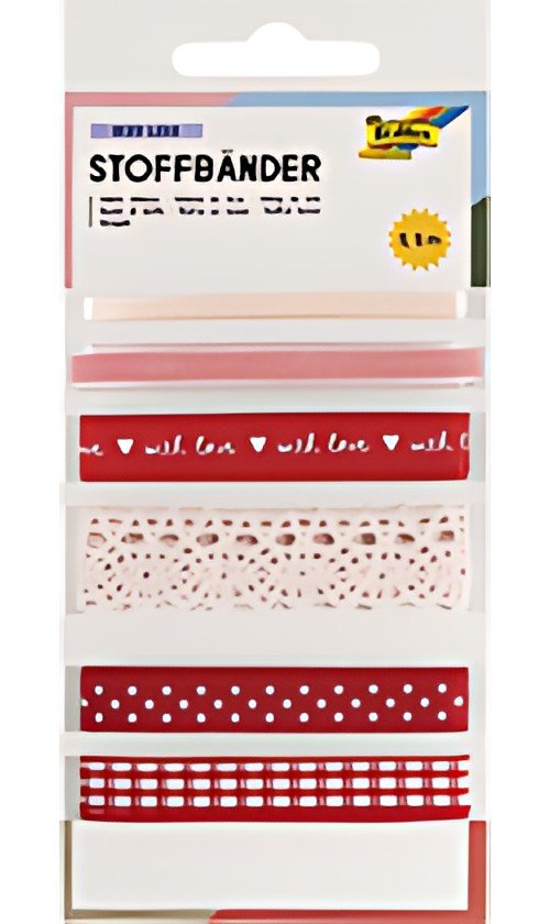 folia Ruban en tissu set "Rosy Love", longueur totale: 5,5 m