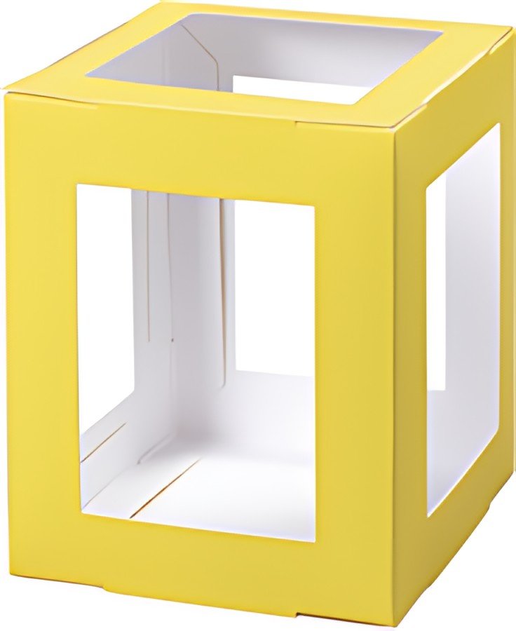 folia Pièces en carton pour lanterne, 135x135x180 mm, jaune