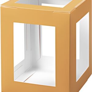 folia Pièces en carton pour lanterne, 135x135x180 mm, orange
