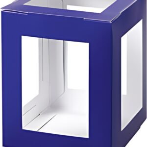 folia Pièces en carton pour lanterne, 135x135x180 mm, bleu