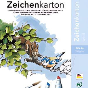 folia Feuille de carton à dessin, A4, 200 g/m2, blanc