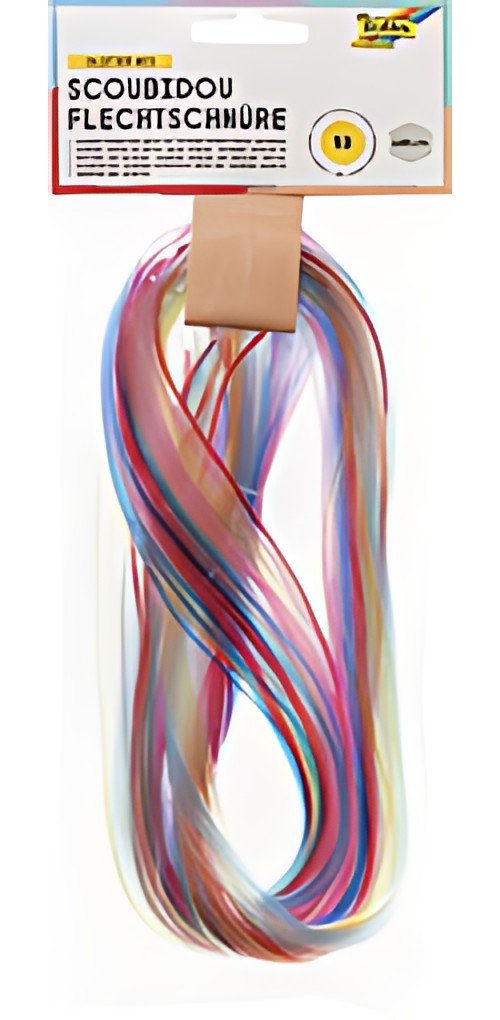 folia Fil pour scoubidou Glitter Mix, longueur: 1 m