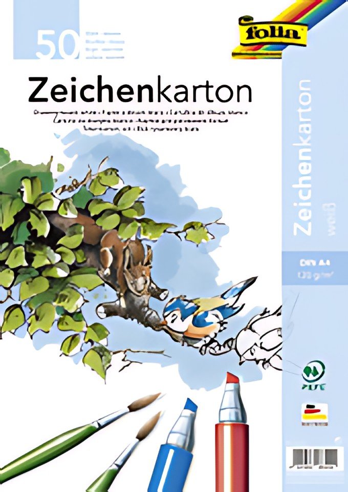 folia Papier à dessin, A4, 120 g/m2, blanc