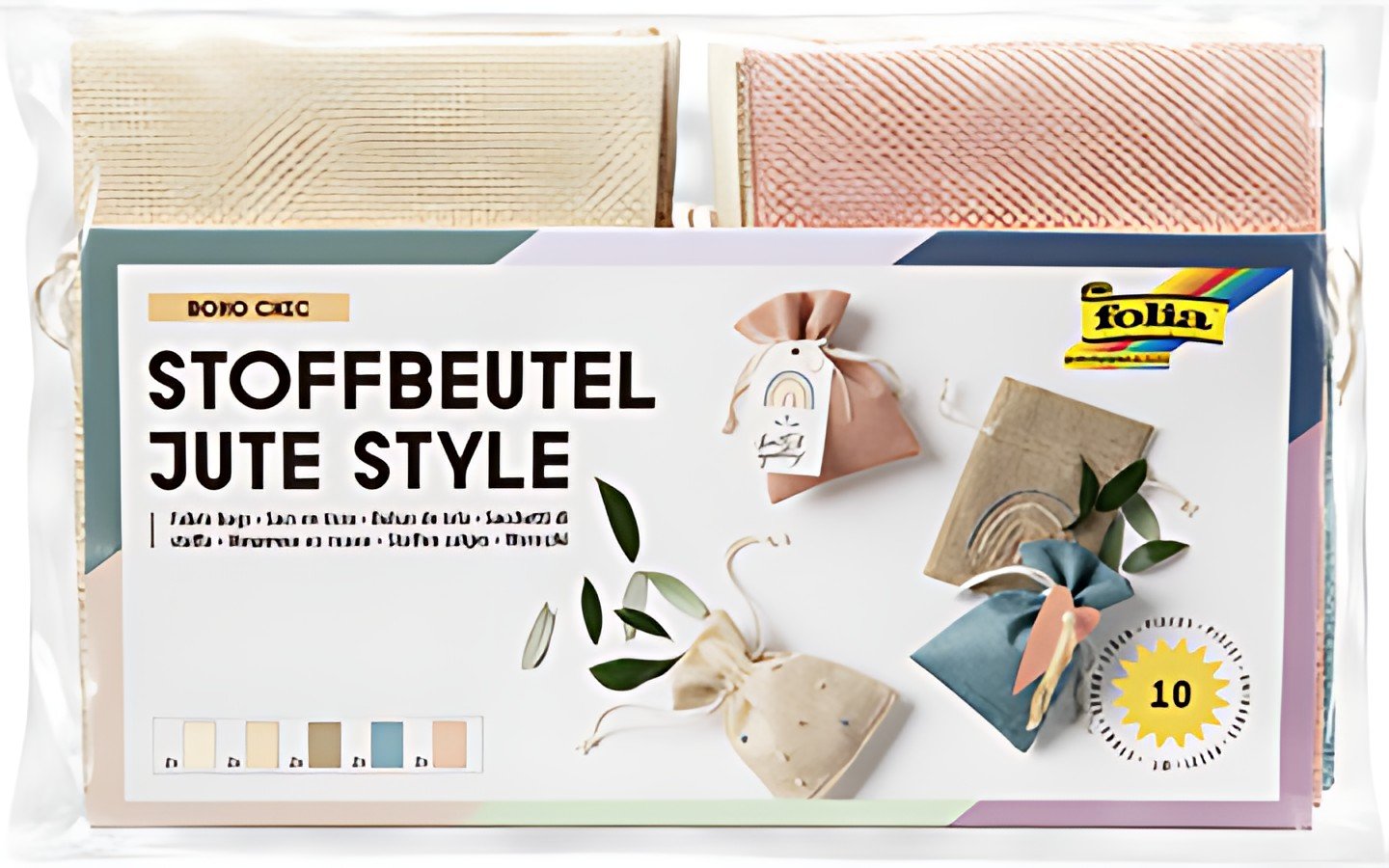 folia Sac de tissu Jute Style "BOHO CHIC"