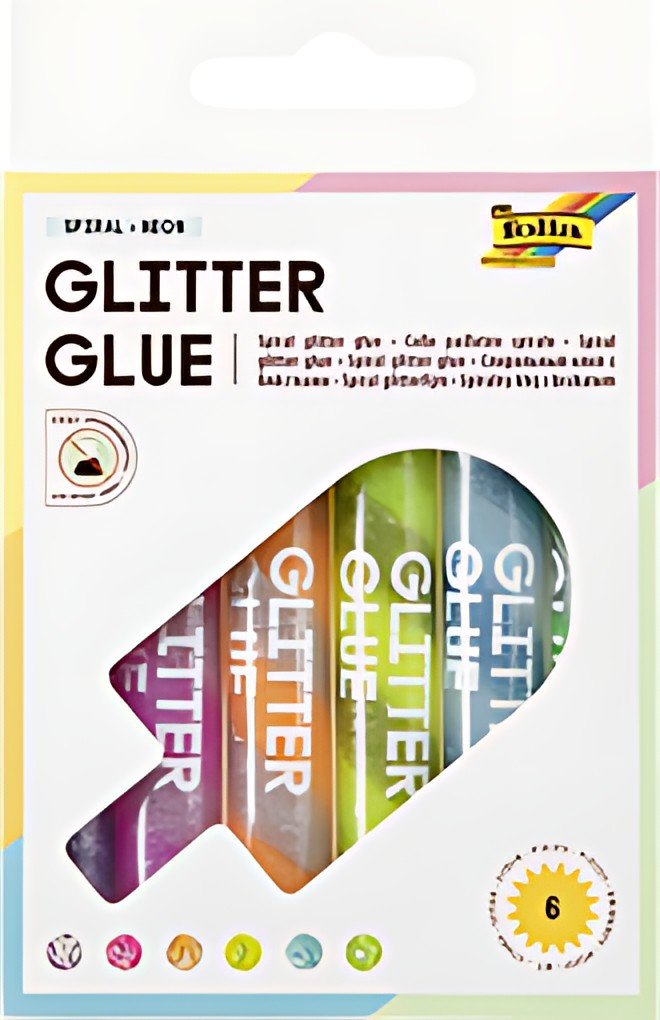 folia Colle pailletée "Glitterglue SPIRAL NEON", assortie
