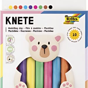 folia Pâte à modeler pour enfants, 10 bâtons, assorti