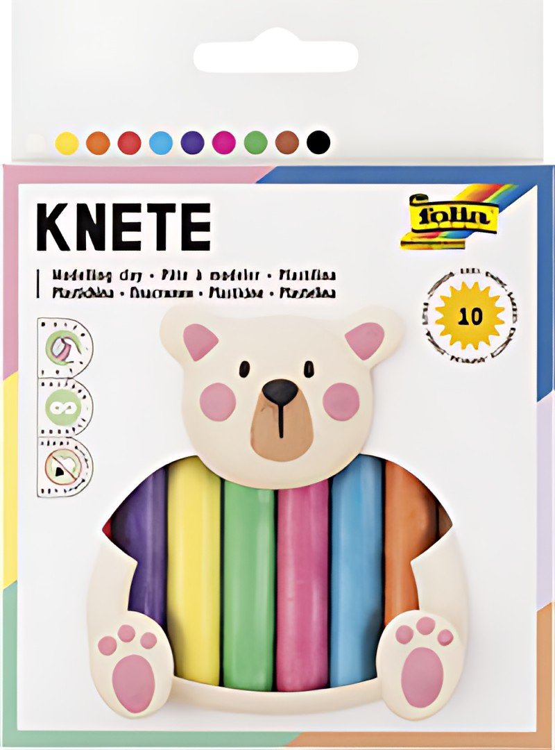 folia Pâte à modeler pour enfants, 10 bâtons, assorti