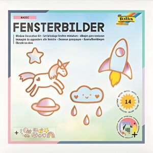 folia Kit de décoration pour fenêtre MAGIC, 14 motifs