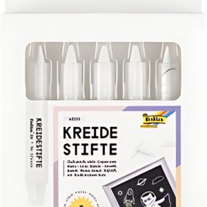 folia Set de crayon craie, étui de 5, blanc