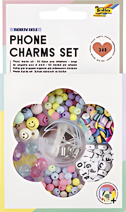 folia Kit de perles Phone Charms RAINBOW SMILE, 349 pièces
