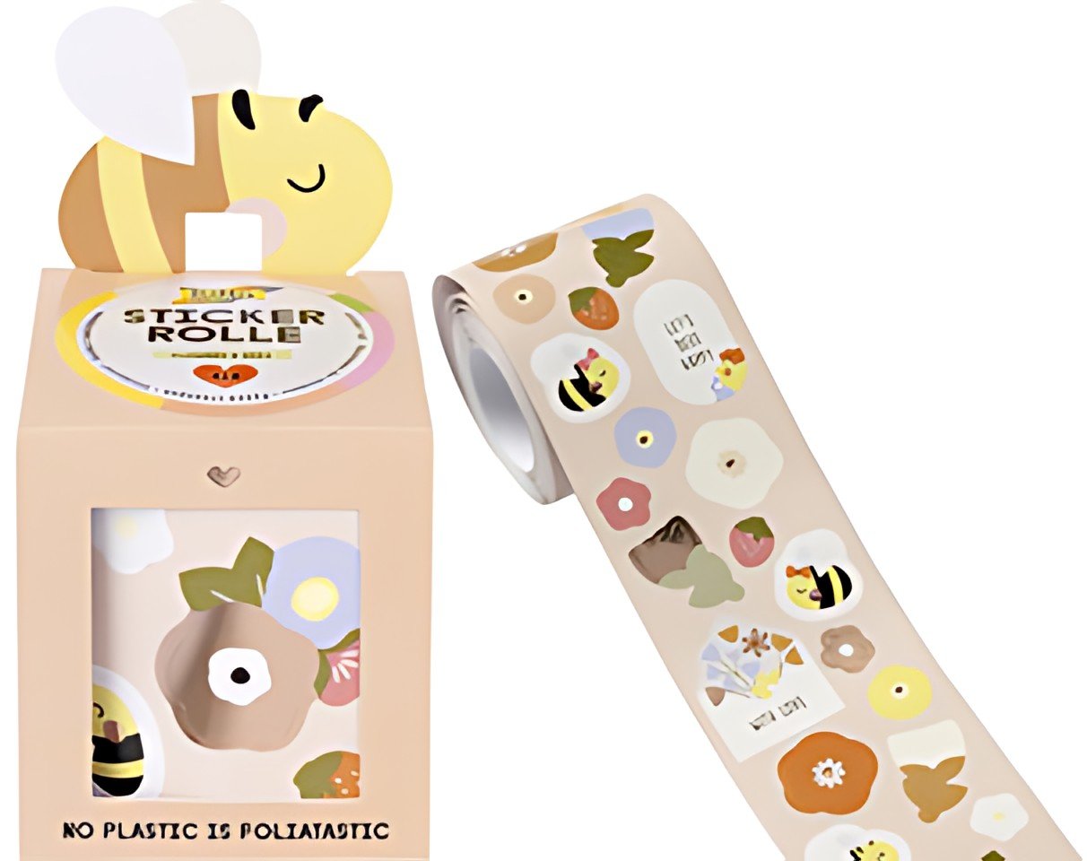 folia Sticker FLOWERS & BEES, sur rouleau, 4 m