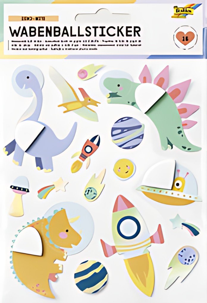 folia Sticker boule en papier DINO-MITE