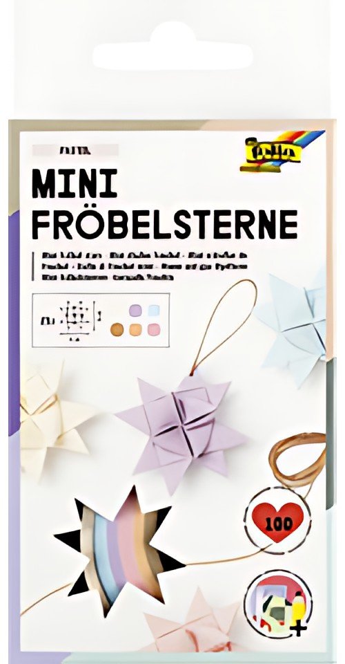 folia Bandes de papier PASTEL pour mini étoiles de Froebel