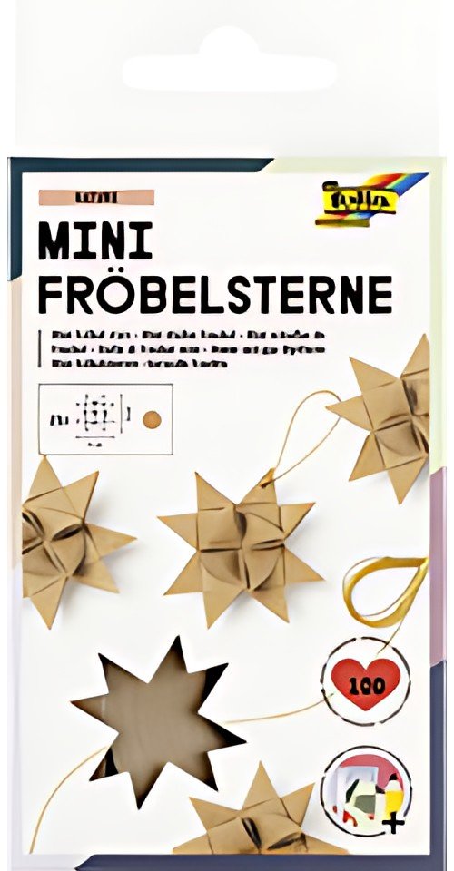 folia Bandes de papier NATURE pour mini étoiles de Froebel