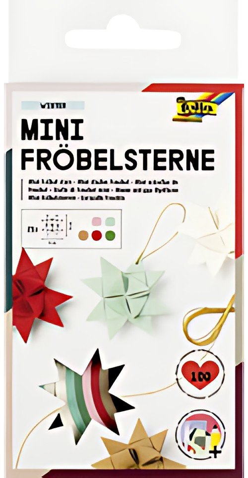 folia Bandes de papier WINTER pour mini étoiles de Froebel
