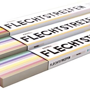 folia Bande à tresser "pastel", (l)20 x (L)500 mm, assorti