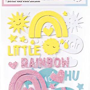 folia Sticker pailleté en caoutchouc mousse "Rainbow"