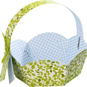 folia Panier pour cadeaux en carton imprimé, diamètre 115 mm