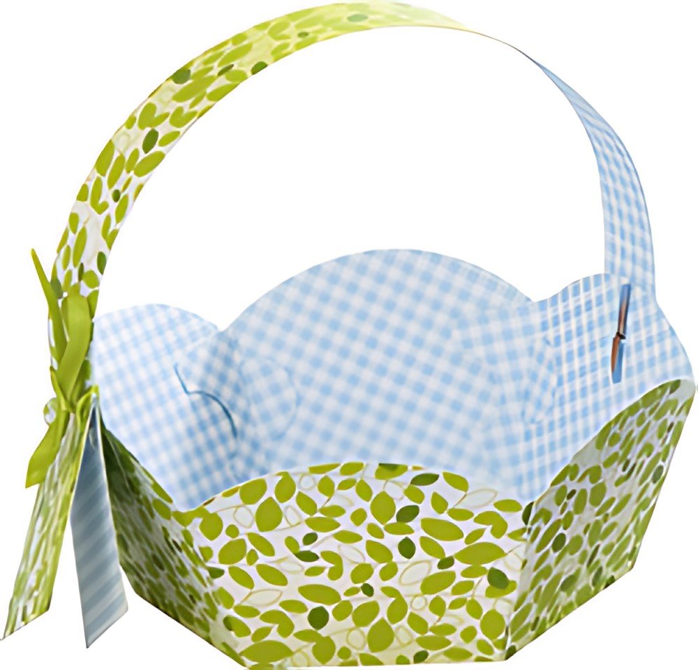 folia Panier pour cadeaux en carton imprimé, diamètre 115 mm