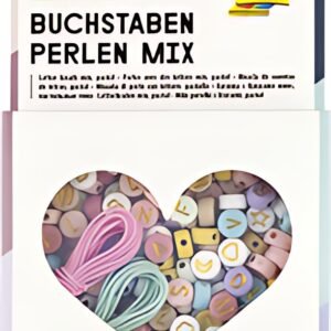 folia Mélange de perles avec caractères d'imprimerie PASTEL
