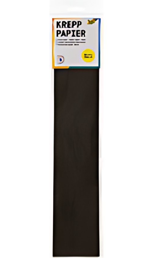 folia Papier crépon en couches, 500 mm x 2,5 m, noir