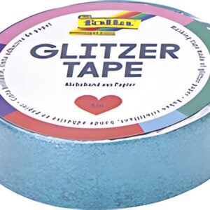 folia Ruban adhésif décoratif Glitzer-Tape, turquoise
