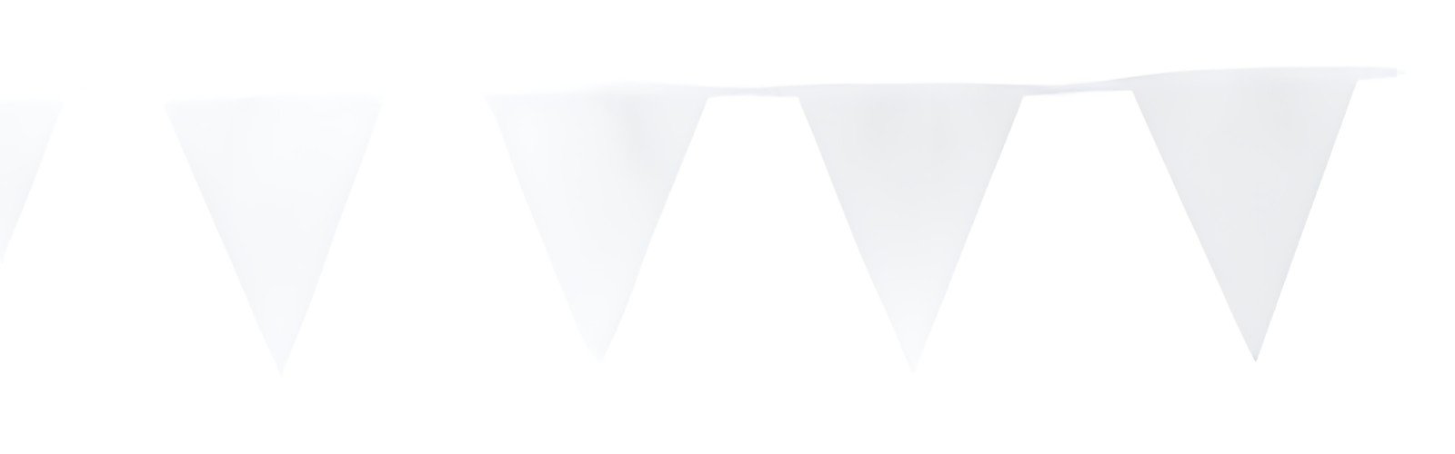 folia Guirlande de fanions "Basic", longueur: 3,80 m, blanc