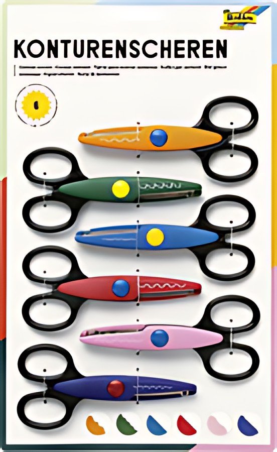 folia Set de ciseaux cranteurs, 6 pièces, assorti