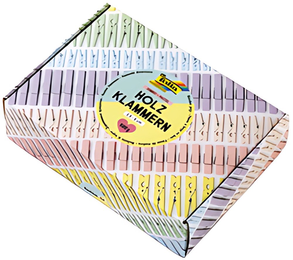 folia Mélange de pinces en bois PASTEL Jumbobox, 500 g