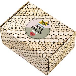 folia Mélange de perles en bois NATURAL Jumbobox, 1 kg