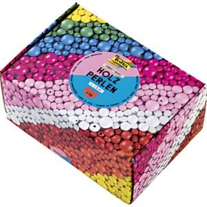 folia Mélange de perles en bois BASIC Jumbobox, 1 kg
