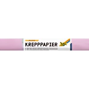 folia Rouleau de papier crépon, 500 mm x 2,5 m, rose pâle