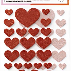 folia Sticker pailleté en caoutchouc mousse HEARTS LOVE