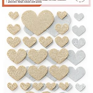 folia Sticker pailleté en caoutchouc mousse HEARTS CLASSIC