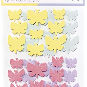 folia Sticker pailleté en caoutchouc mousse BUTTERFLIES