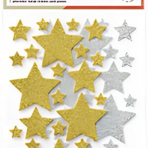 folia Sticker pailleté en caoutchouc mousse STARS CLASSIC