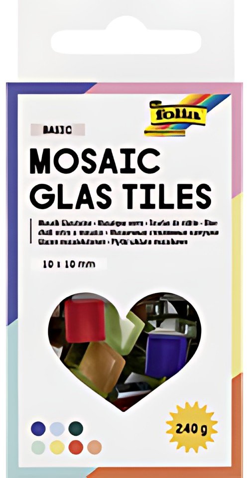 folia Carreau de verre pour mosaïque BASIC, 10 x 10 mm