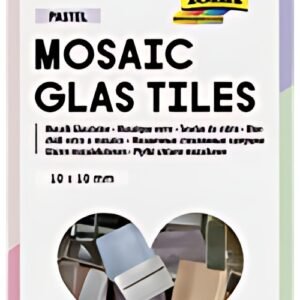 folia Carreau de verre pour mosaïque PASTEL, 10 x 10 mm
