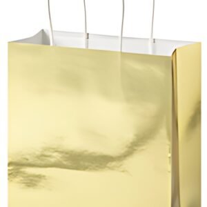 folia Sac en papier DORÉ SCINTILLANT, taille: L
