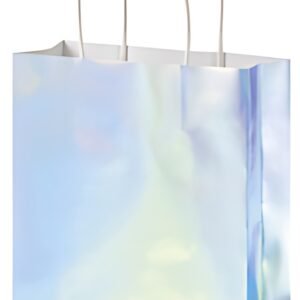 folia Sac en papier IRISÉ SCINTILLANT, taille: L