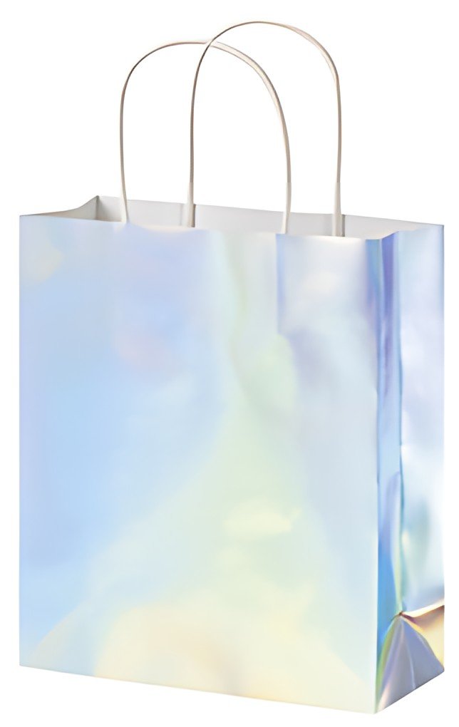 folia Sac en papier IRISÉ SCINTILLANT, taille: S