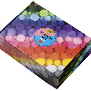 folia Mélange de pompons MULTICOLORE Jumbobox, 200g, assorti