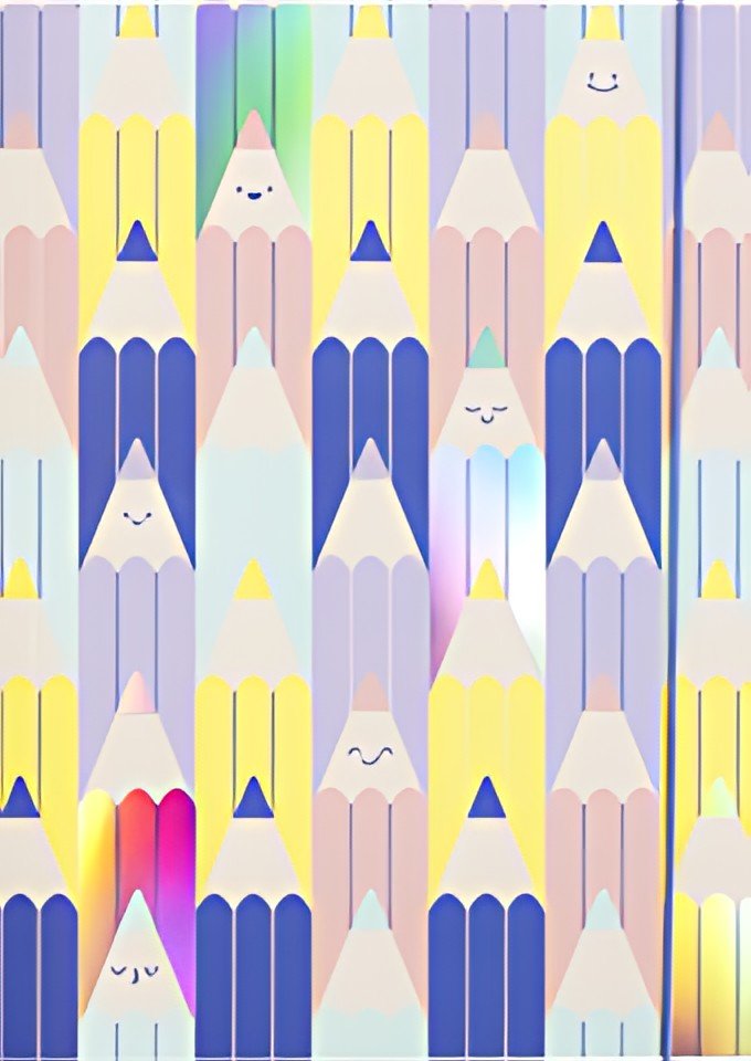 folia Carton à dessin HOTFOIL "COLOURFULL PENCILS", A3