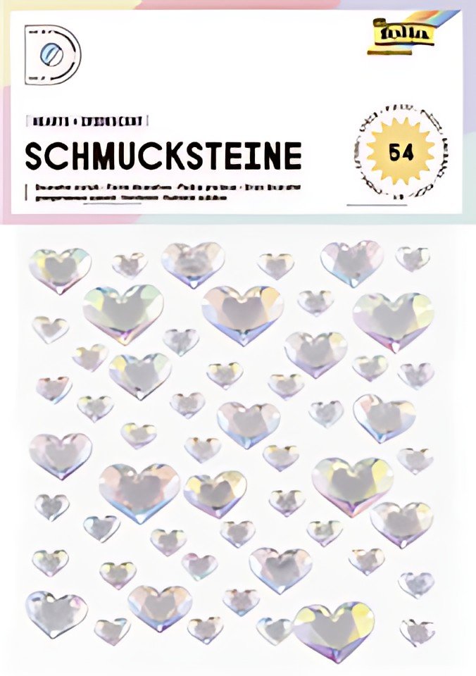 folia Pierre décorative HEARTS IRIDESCENT, autocollant