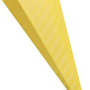 folia school cone cut, carton ondulé 3D, hexagonal, jaune