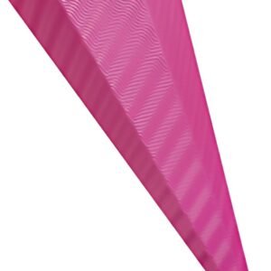 folia school cone cut, carton ondulé 3D, hexagonal, rose
