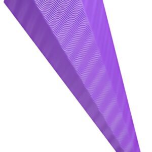 folia school cone cut, carton ondulé 3D, hexagonal, violet
