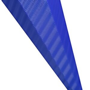 folia school cone cut, carton ondulé 3D, hexagonal, bleu