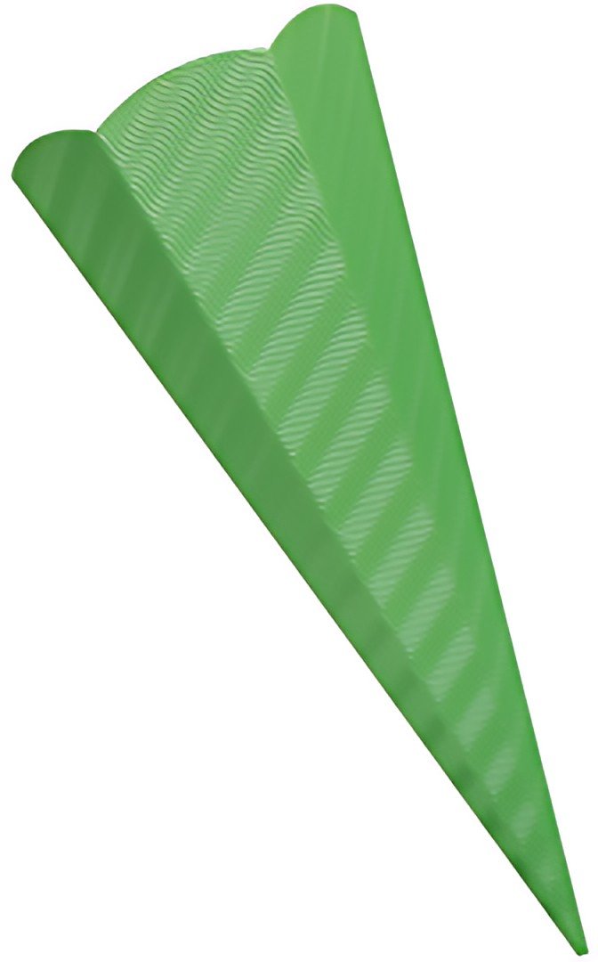 folia school cone cut, carton ondulé 3D, hexagonal, vert
