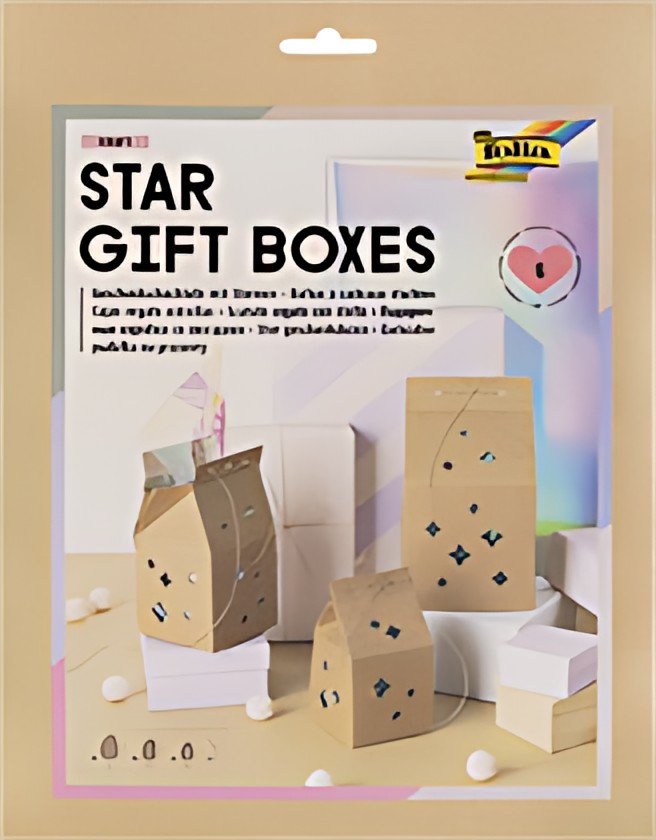 folia Set de boîtes-cadeaux "Star gift boxes", papier kraft